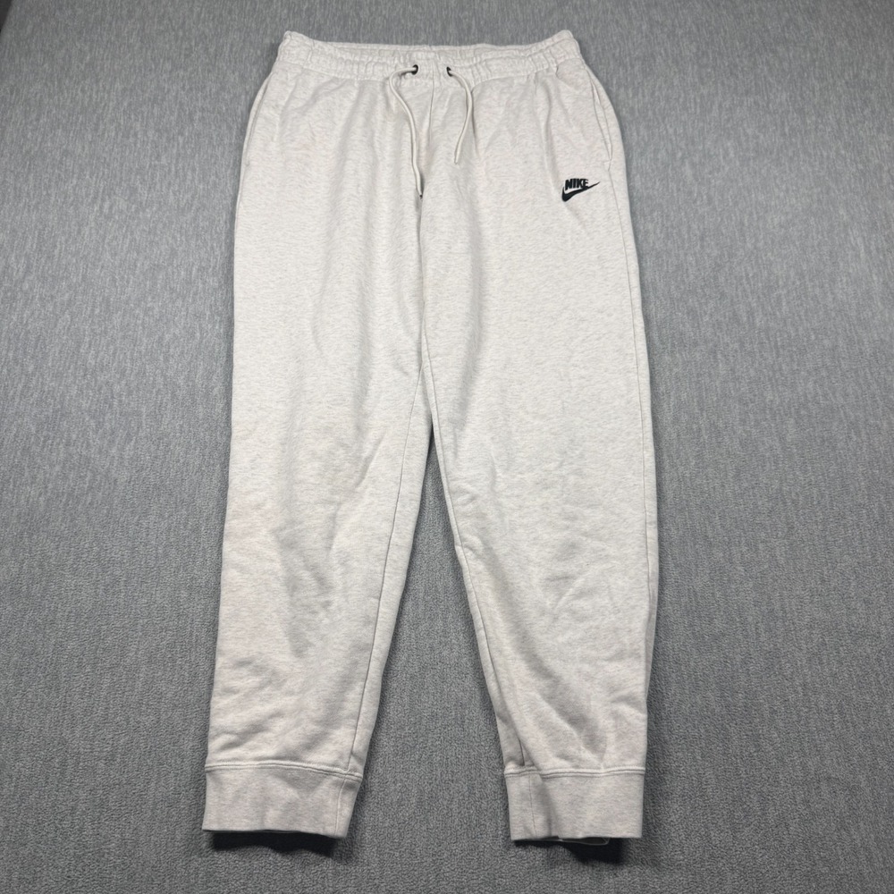Nike Sweatpants Women M Gray Club Fleece Embroidered Futura Logo Cuffed Joggers